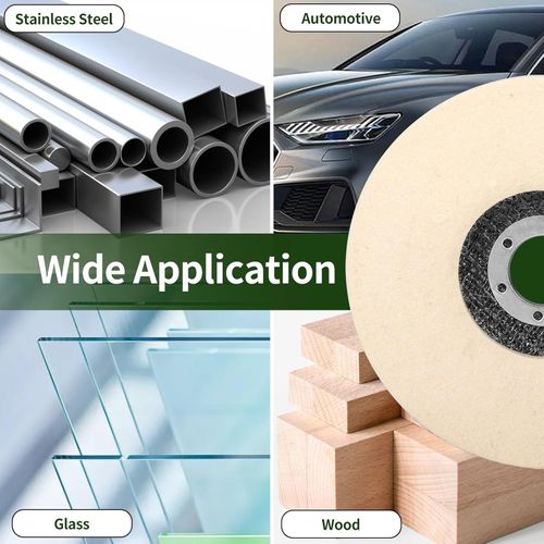 Wool Flap Buffing Wheel Pad Wool Polishing Wheel Felt Polishing Flap Discs 5 inch for Angle Grinder, Stainless Steel, Marble, Stone, Furniture, Car Wax for Surface Finishing and Restoration