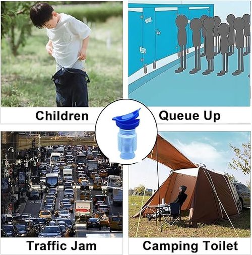 750ML Emergency Urinal, Pedestal Urinal, Pocket Toilet for Men Women, Pee Bottles with Sealed Lid Collapsible Portable Urinals for Camping Travel Car Traffic