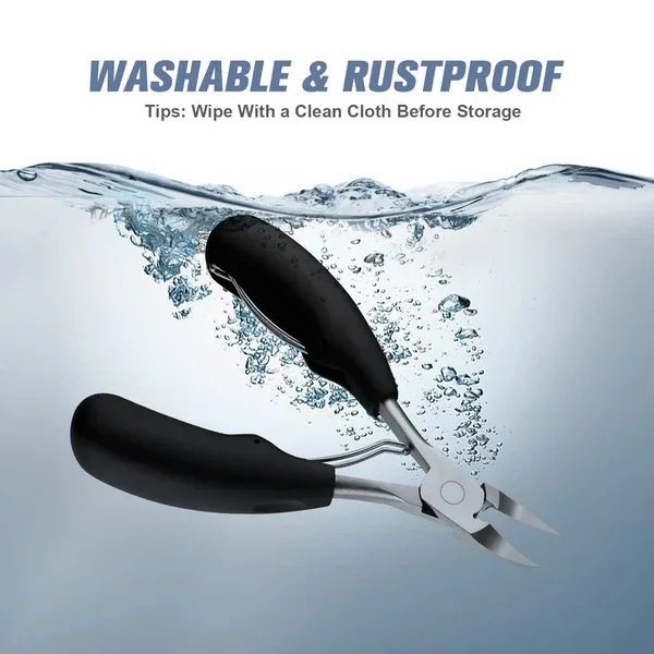 Professional Grade Concave Stainless Steel Nail Clippers for Thick Nails and Ingrown Toenails Sharp Curved Blade for Easy Trimmi