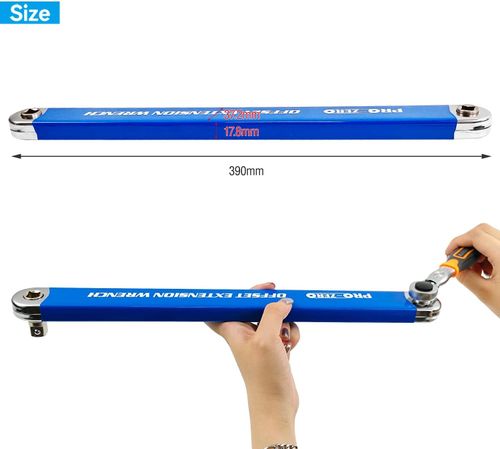 Impact Ready Offset Extension Wrench, Tight Reach Extension Wrench Set