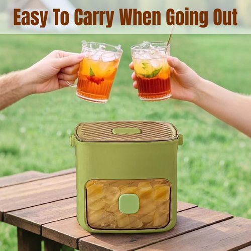 Double Layer Ice Maker Tray with Storage Box – 48 Cubes Food Safe Mold for Freeze & Easy Press-Out Ice, Great for Home, Office, Parties, Kitchen, RV & Outdoor – Includes Lid & Ice Clip