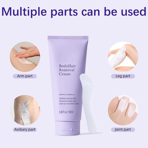 Body Hair Removal CreamSpatula Applicator Hair Removal Cream for Sensitive Skin Gentle and Safe