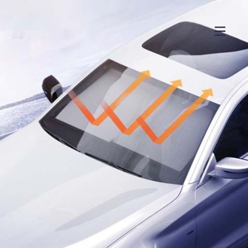 2Pcs Car Windshield Sun Shade Retractable Adjustable Truck Vans Front Window Sunshades Blocks Rays and Heat Sunshade for Vans