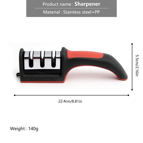 Knife Sharpener 3-Stage - Household Handheld Quick Knife Sharpener, Multi-Functional Three-Stage Knife Sharpening Tool