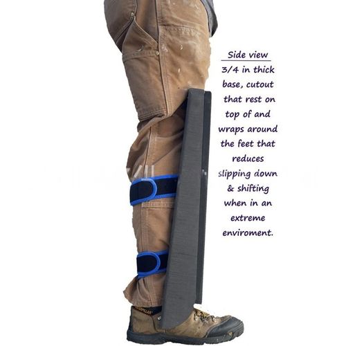 Genouillères pour grimpeurs – Genouillères autoportantes pour ramper le grenier, support réglable en mousse pour l'espacement des solives, genouillères de travail légères avec sangles enveloppantes