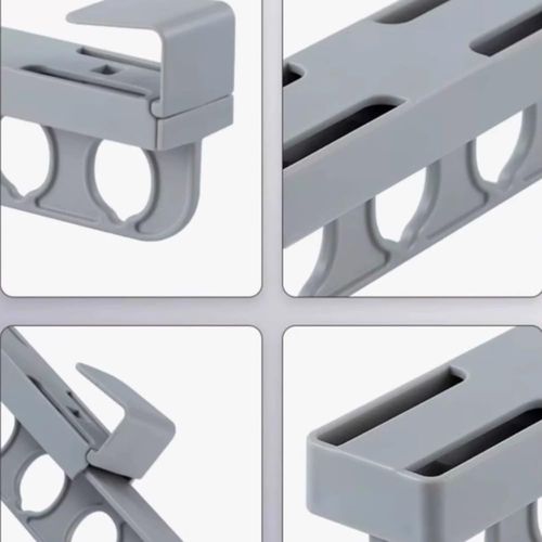 Pull Out Closet Valet Rod with 9 Holes, Wardrobe Hanger Rack Top Mount Telescopic Pants Rack, Closet Rod 15×1.6×3.2in White (Color : White Telescopic Rack)