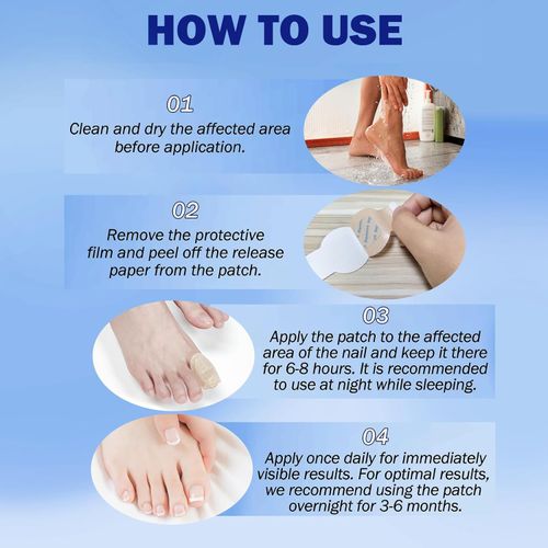 Fungal Nail Patches for Toenails, 21 Count - Nail Repair Patches with 8-Hour Adhesion, for Discolored & Damaged Toenails Care, Overnight Renewal for Men & Women