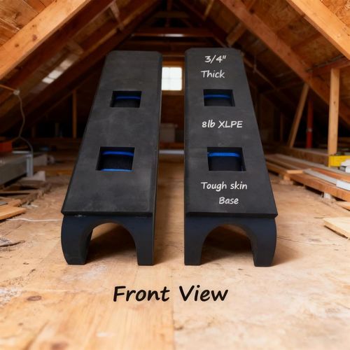 Genouillères pour grimpeurs – Genouillères autoportantes pour ramper le grenier, support réglable en mousse pour l'espacement des solives, genouillères de travail légères avec sangles enveloppantes