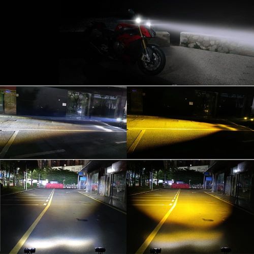 LED Yellow, White Dual Color Motorcycle Driving Fog Lights Bar 1Pcs approx 3.8Inch Offroad Driving Lights Pod Lights Work Auxiliary Lights fit for Motorcycle Truck Vehicle ATV SUV UTV 4WD Boat Tractor