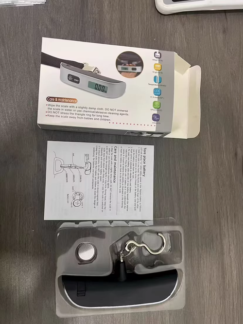 1pcs 110lb-50kg Digital LCD Display Portable Electronic Luggage Hanging Scale - Hook Balance Scale Tool for Travel