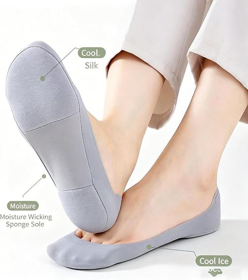 Unisex Low‑Cut Cotton No‑Show Socks, Reinforced Stitched Sole, One Size 35‑43, Non‑Shrink Daily Casual Footie Socks For Men Women