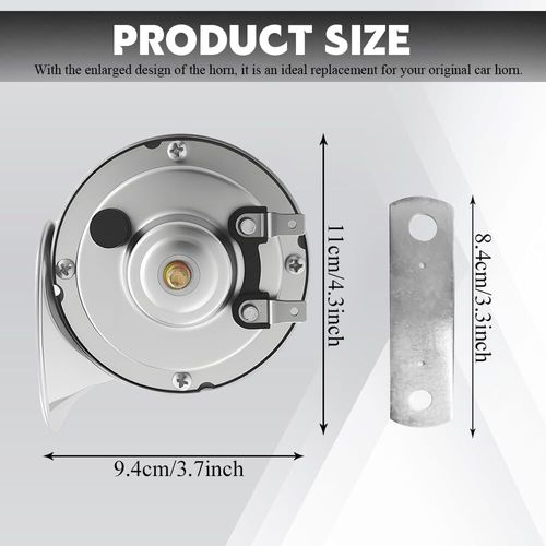 Car Horn Loud 12V 110dB Chrome Dual Tone Air Snail Horn For Car Van Motorcycle Universal Super Loud Train Horns