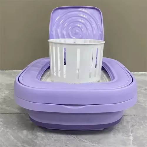 Revolutionize your laundry day with the Portable Foldable Mini Washing Machine! Blue-ray sterilization, three cleaning modes, all in one energy-efficient package. Perfect for small loads on the go!