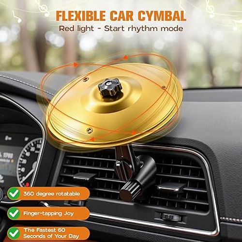 1PC Car Crash Cymbal Air Vent Mini Drum Car Drum Cymbal Air Vent Car Hand-shooting Cymbals Musical Instrument For Car Interior