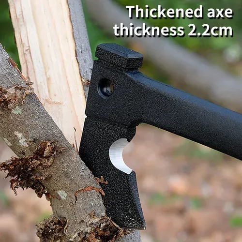 Camping Hatchet and Survival Gear – Lightweight hatchet featuring an integrated wood saw and magnesium fire starter (Black)
