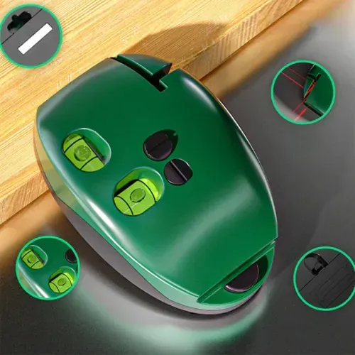 90 Degree Electronic Red Light Scale - Self-leveling Parallel Line with Horizontal and Vertical Lines, Parallel Level Tool for Construction (Green)