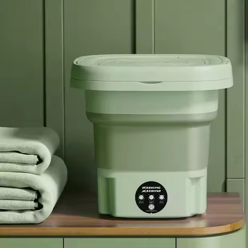 Revolutionize your laundry day with the Portable Foldable Mini Washing Machine! Blue-ray sterilization, three cleaning modes, all in one energy-efficient package. Perfect for small loads on the go!