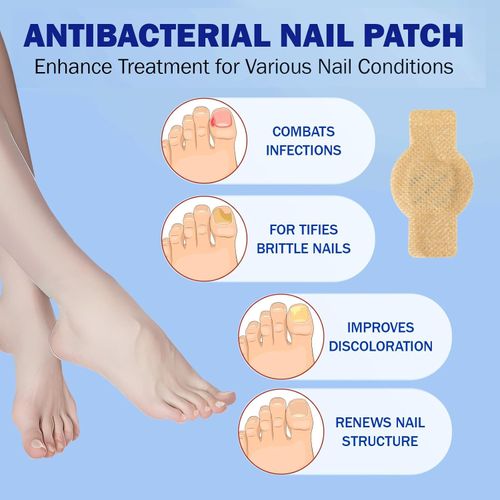 Fungal Nail Patches for Toenails, 21 Count - Nail Repair Patches with 8-Hour Adhesion, for Discolored & Damaged Toenails Care, Overnight Renewal for Men & Women