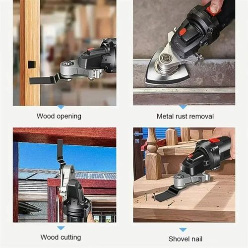 Angle Grinder Oscillating Adapter, Universal Head Adapter Metal Complete Angle Grinder Oscillating Adapter Tool Accessories （Angle grinder not included）