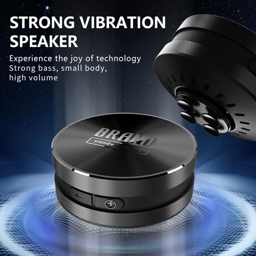Mini Bone Conduction Speaker Wirless Speaker 2.0 Surround Sound TWS Speaker- Enjoy Spectacular Sound Anywhere! (Black)
