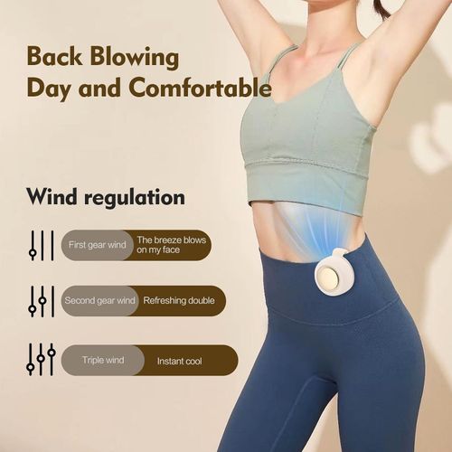 Portable Silent Mini Bladeless Electric Fan,Small fan Clip on for Shirt & Waist,2026 New Mini Bladeless Fan Clip On,Adjustable 3-Speed For Outdoor & Travel & Office, Travel Accessories, Gift (white)