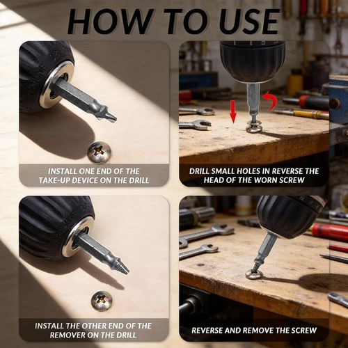 6Pcs Screw Extractor Set,Multi-Function Repair Tool Kit Tools Gadgets for Men Extractor Kit Electronics Household Home Repair