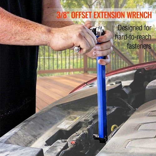 Impact Ready Offset Extension Wrench, Tight Reach Extension Wrench Set