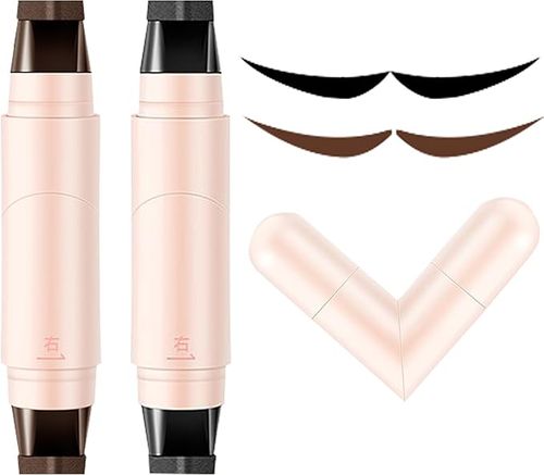 Buy one get one free 2 pieces in total Eye Liner Stamp, Delineadores De Doble Punta, Delineador De Ojos Waterproof, Sin Manchas, Secado Rápido, Y Precisos, Larga Duración, En Negro Y Marrón, 1,05ml