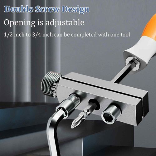 Portable Adjustable Screw Extractor Set, Alloy Stripped Screw and Remover Kit for Damaged Screws, Broken Bolts and Water Pipe Extraction.