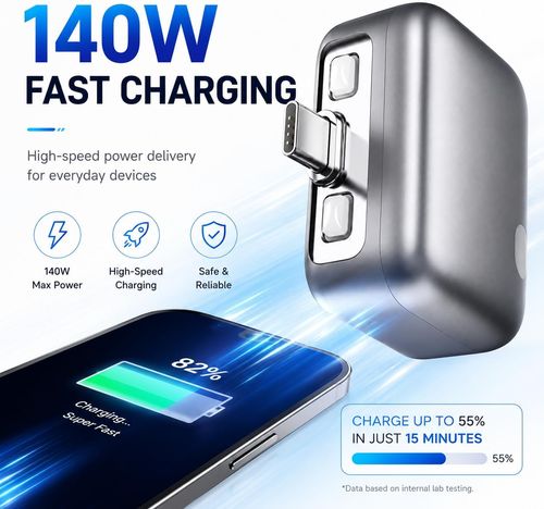 Intelligent Overcharge Protection Charger, 140w Physical-Disconnect Battery Guard, Smart Auto Stop Charging Adapter,Auto&self Eject Charger for Mobile Smartphones & Handheld Devices (1pc)