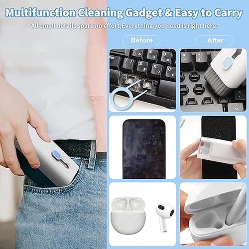 7-in-1 Electronic Cleaner Kit,Keyboard Cleaner,Laptop Cleaner Kit for Monitor, Cell Phone, Headset, Lego, Laptop Camera Lens(Blue)