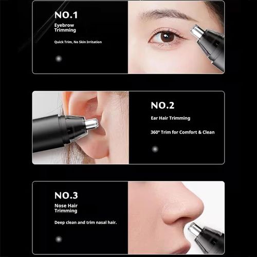Ear and Nose Hair Trimmer Clipper for Men Women Rechargeable Facial Eyebrow Hair Remover (01)
