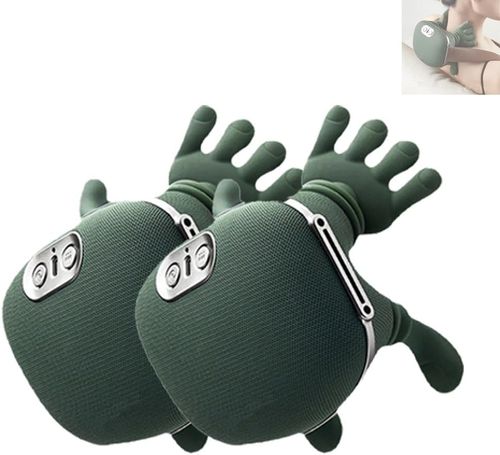 Hand Shoulder and Neck Massager Cervical, Electric Real Hands Kneading Massage with Heat, Shiatsu Deep Tissue Pain Relief for Shoulder Neck Back Muscle