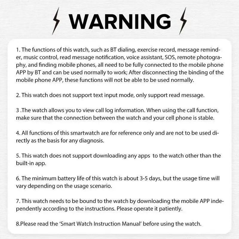 Smart watch, wireless calling dialing, multi sport mode, call reminder and rejection, SMS reminder, message reminder, various APP reminders