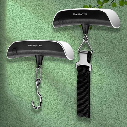 1pcs 110lb-50kg Digital LCD Display Portable Electronic Luggage Hanging Scale - Hook Balance Scale Tool for Travel