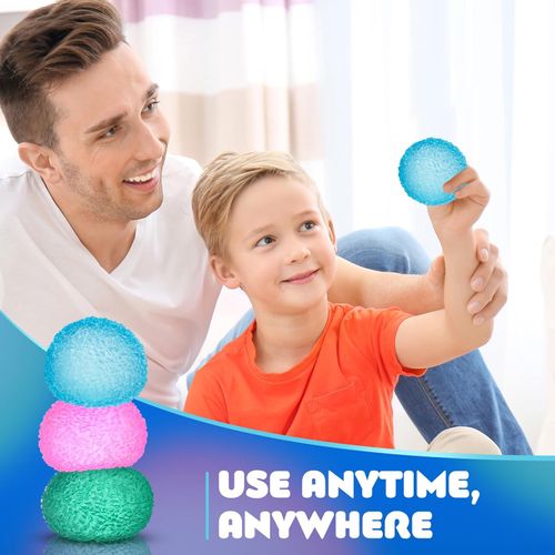 Soft and cuddly stress-relieving toy, suitable for children and adults. Extra-strong squeeze ball, sensory stimulation, relieves stress. Birthday, Easter basket stuffing and party favor. (Blue) (Pink) (Green sold out)