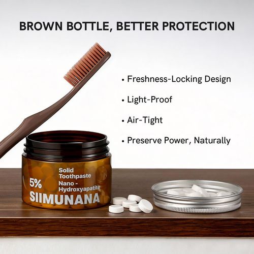 Oral care toothpaste tablets containing 5% hydroxyapatite