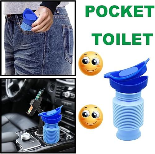 750ML Emergency Urinal, Pedestal Urinal, Pocket Toilet for Men Women, Pee Bottles with Sealed Lid Collapsible Portable Urinals for Camping Travel Car Traffic
