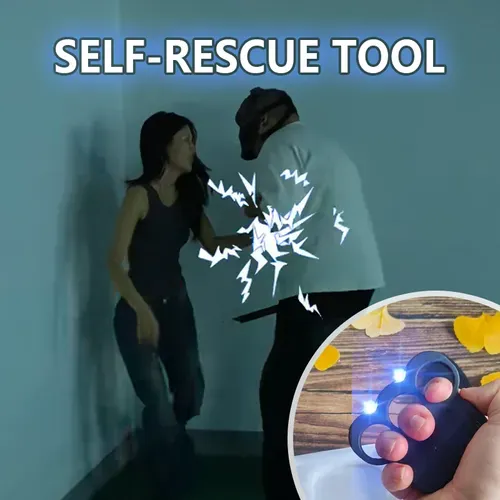 Knuckle Stun Ring  Battery Electric Guard Stun Ring with Switch Compact Stun Self Defense for Women and Men