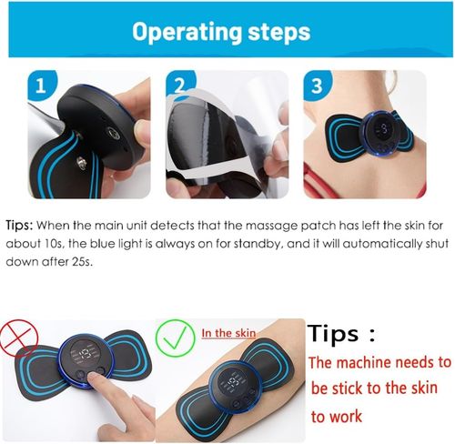 Portable Mini Massage Device,Mini Neck Massager, Remote Control Electric Massager,Back Massagers,8 Modes Adjustable Whole Body Massager