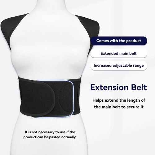 Corrector for Women and Men,Adjustable Shoulder Straightener,Back Support Brace,Upper Spine scoliosis, hunchback Black Large