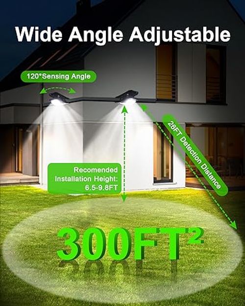 Solar Lights Outdoor, Clip Motion Sensor Solar Lights, Motion Sensor Security Light for Fence, Waterproof Outdoor Lighting for Indoor Outdoor Pathway, Deck, Lawn, Patio, Walkway