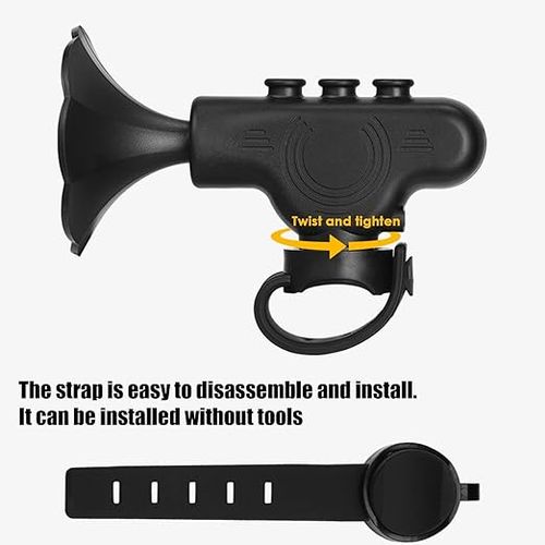 High-Decibel Electronic Bicycle Horn (Handlebar-Specific) — Waterproof Design — Adjustable Sound Modes — Suitable for Adult Bicycles (Cycling Accessory)