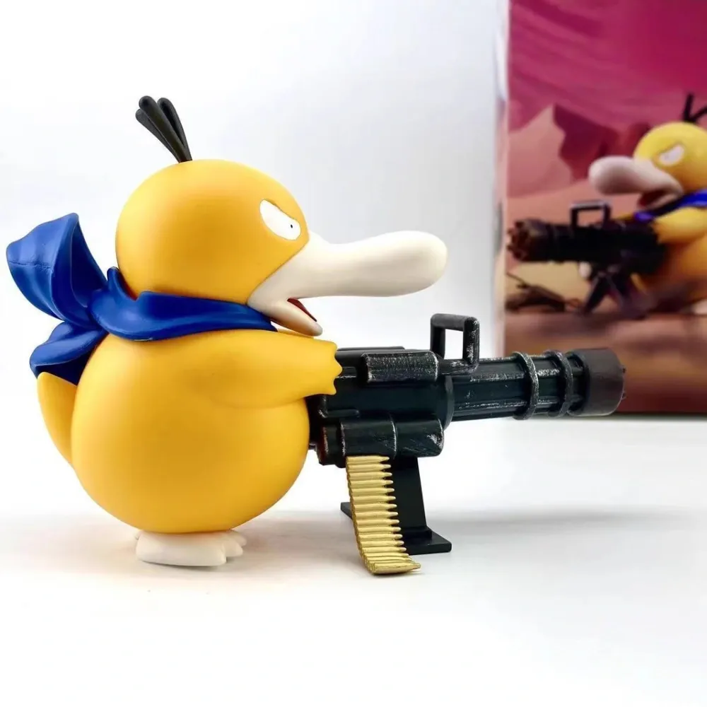 Pokemon Psyduck Gatling Gun Anime Figure