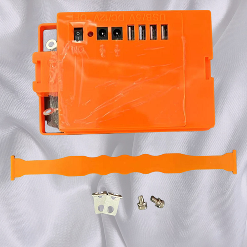 Portable 12V 20A USB Rechargeable Battery Modified Universal Shell Accessory Kit  Orange + handle + charger