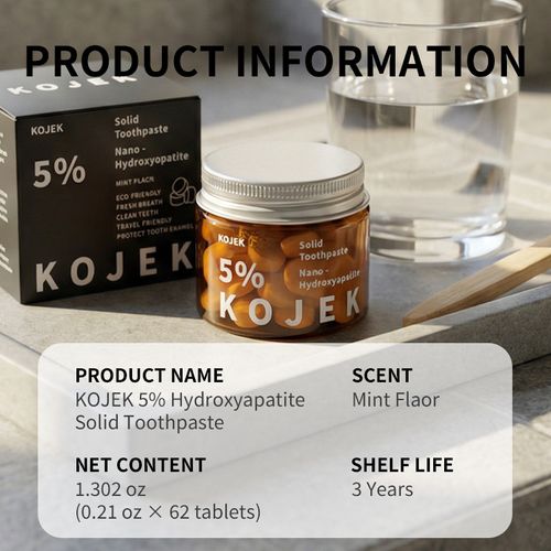 Oral care toothpaste tablets containing 5% hydroxyapatite