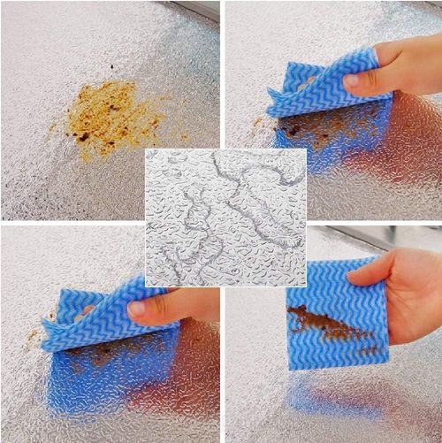 Silver self-adhesive wallpaper for kitchen backsplash, waterproofoil-proof wallpaper, metallic texture self-adhesive wallpaper, 40CM wide * 3 meters self-adhesive aluminum foil wallpaper, suitable for kitchen countertops, cabinets and drawers.(You can cut it yourself)