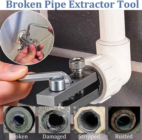 Portable Adjustable Screw Extractor Set, Alloy Stripped Screw and Remover Kit for Damaged Screws, Broken Bolts and Water Pipe Extraction.