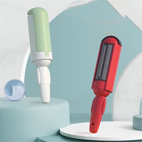 Pet Hair Remover,Clothes Multi-Purpose Brush Cat Dog Hair, Roller Sticker Self-Cleaning Lint Hair Remover ﻿(Red)