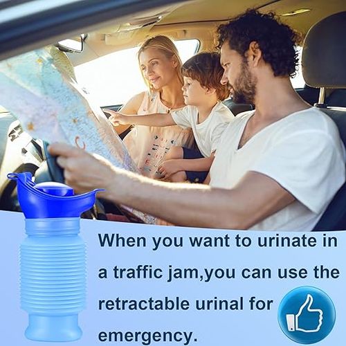 750ML Emergency Urinal, Pedestal Urinal, Pocket Toilet for Men Women, Pee Bottles with Sealed Lid Collapsible Portable Urinals for Camping Travel Car Traffic